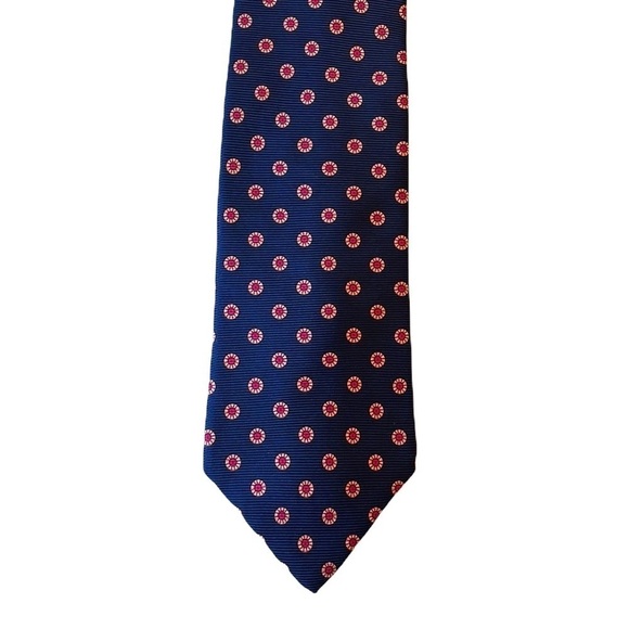 Brooks Brothers Patterned Silk Tie Navy - Picture 4 of 4